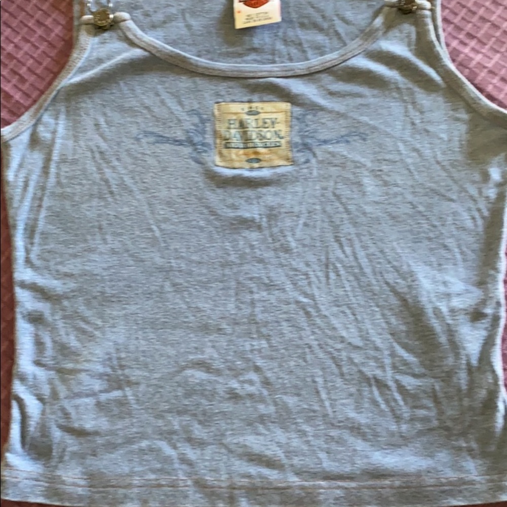 Vintage Harley Davidson tank with buckle strap